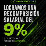 Nueva recomposición salarial del 9% y el acumulado de 2026 llega al 19%